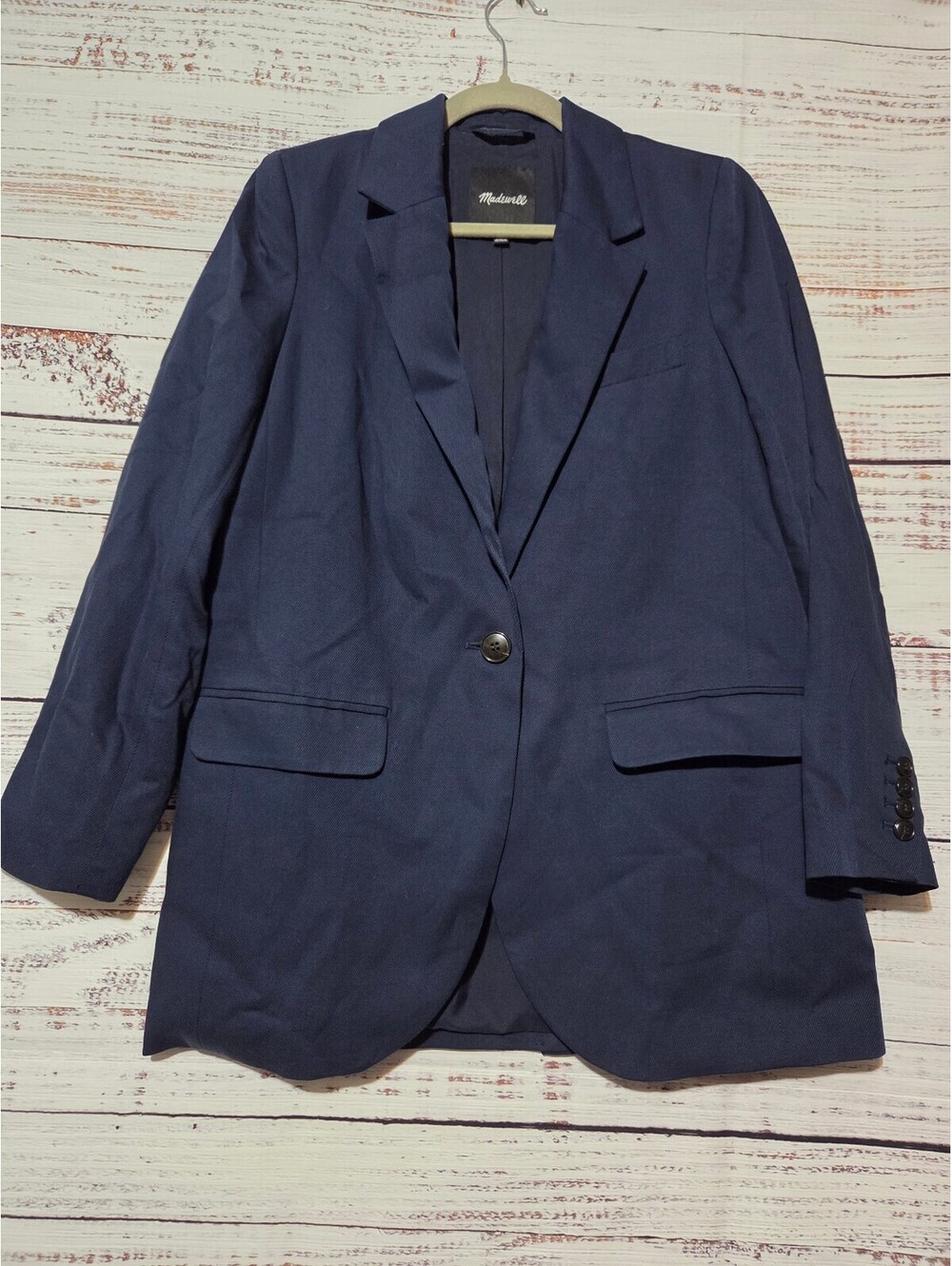 Madewell Blazer Ladies Size Small Navy Blue  Professional Layers Lyocell